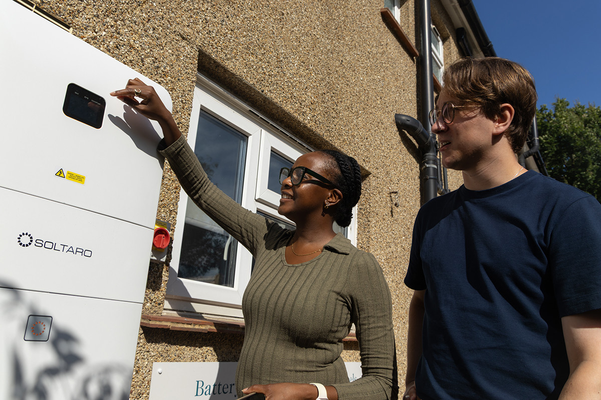 Clarion employees at the front of the Green Community Home